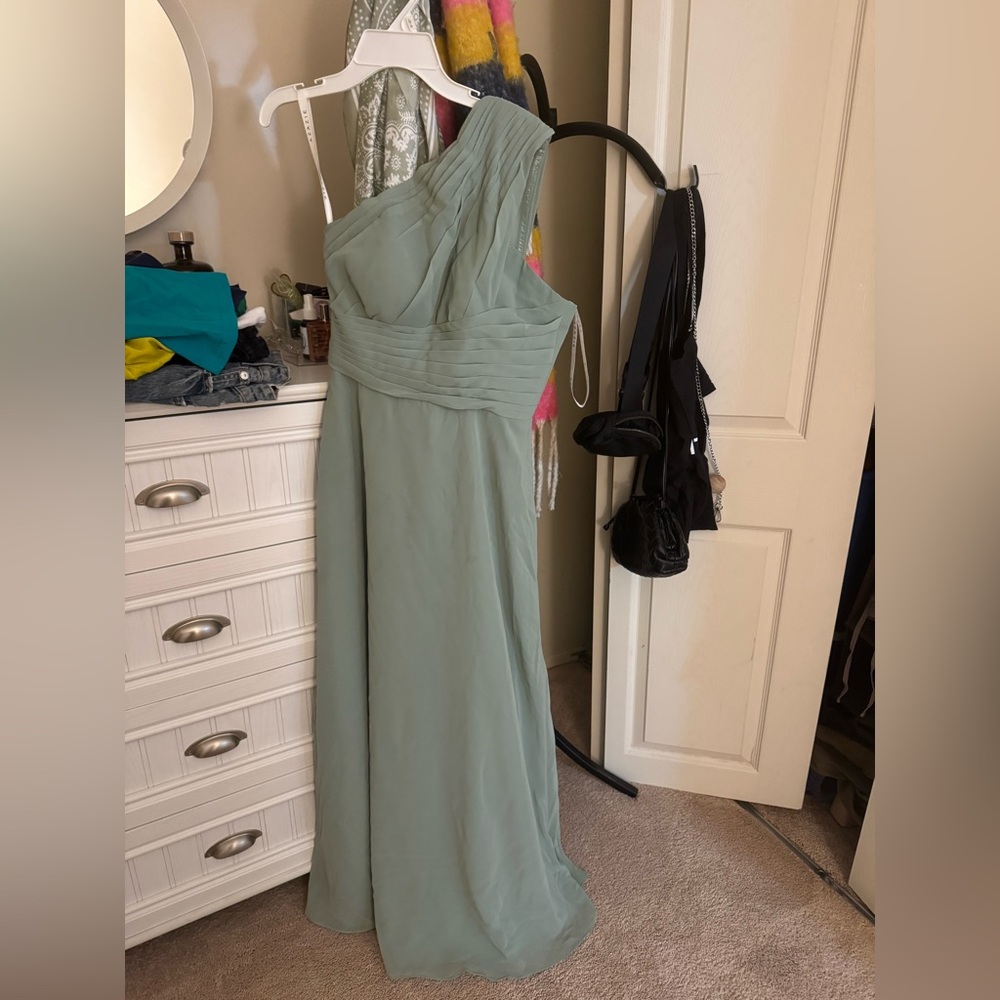 Azazie One-Shoulder Sage Dress